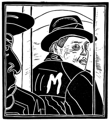 Peter Lorre woodcut